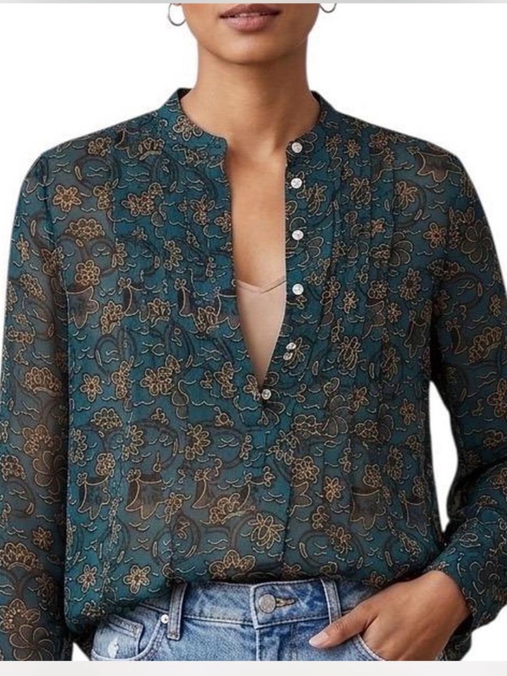 Loft sheer blouse